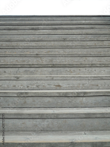 Wallpaper Mural grey steps wooden stair isolated Torontodigital.ca