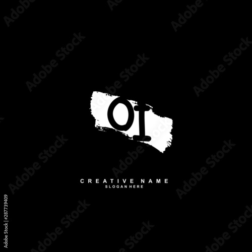 O I OI Initial logo template vector. Letter logo concept with background template.