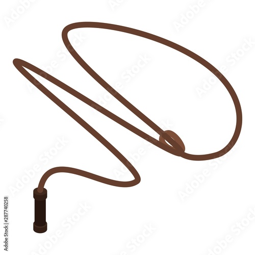 Cowboy lasso icon. Isometric of cowboy lasso vector icon for web design isolated on white background