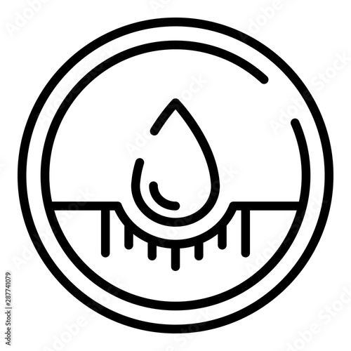 Textile waterproof icon. Outline textile waterproof vector icon for web design isolated on white background
