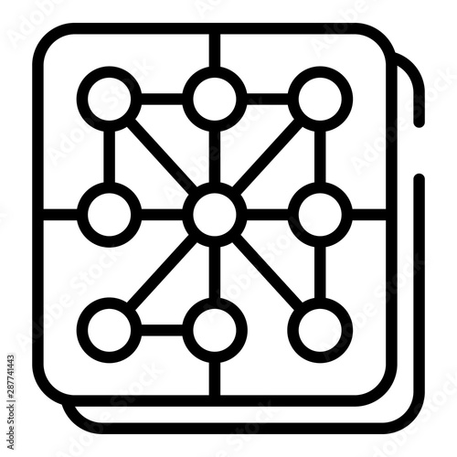 Nylon fabric icon. Outline nylon fabric vector icon for web design isolated on white background