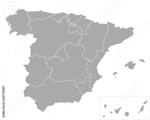 Karte von Spanien