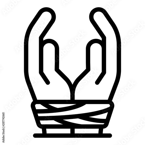 Stop harassment icon. Outline stop harassment vector icon for web design isolated on white background