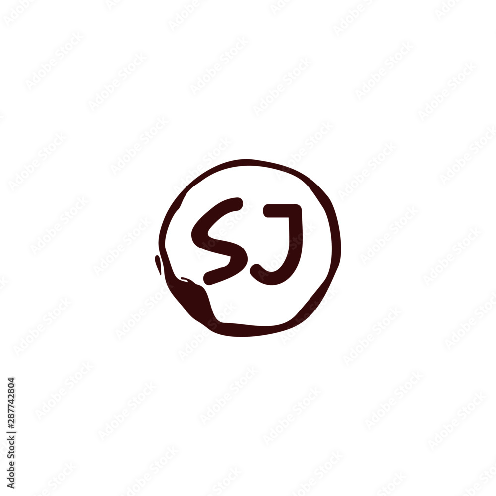 S J SJ Initial logo template vector. Letter logo concept with background template. S J SJ Initial logo template vector. Letter logo concept with background template.