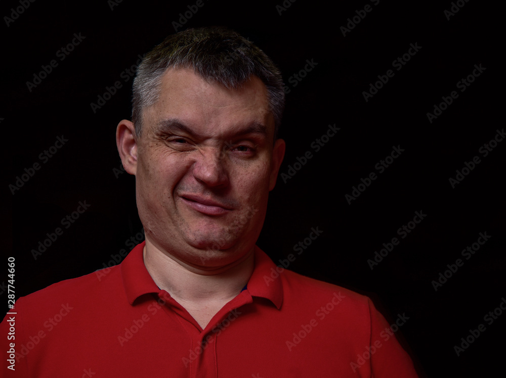 Man with funny facial expression.portrait of a man Man with funny facial expression.portrait of a man