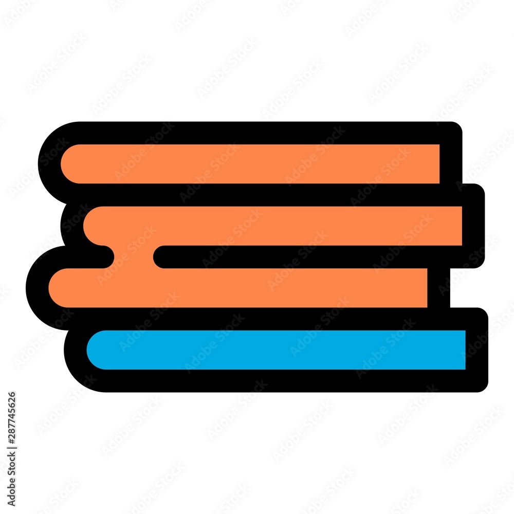 Book stack icon. Outline book stack vector icon for web design isolated on white background Book stack icon. Outline book stack vector icon for web design isolated on white background