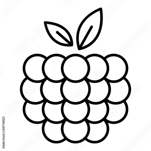 Raspberry icon. Outline raspberry vector icon for web design isolated on white background