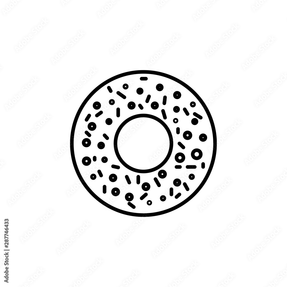 Donut icon. Vector concept illustration for design. Donut icon. Vector concept illustration for design.