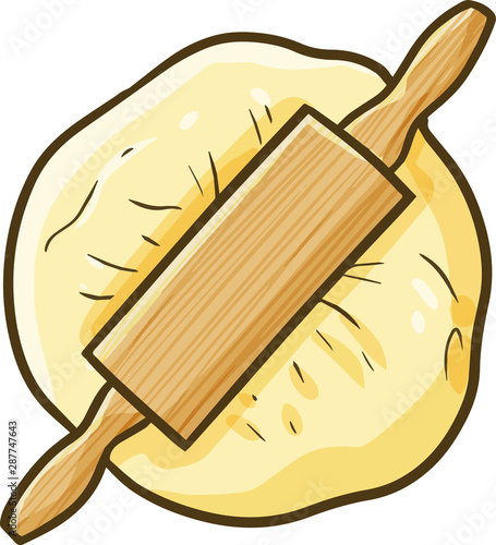 Cute and funny pastry dough from top view