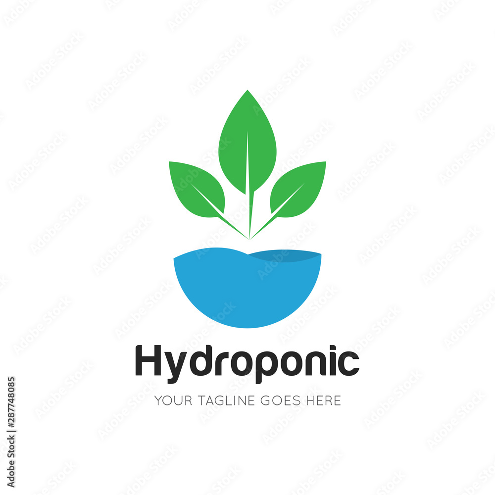 hydroponic logo and icon vector illustration design template hydroponic logo and icon vector illustration design template