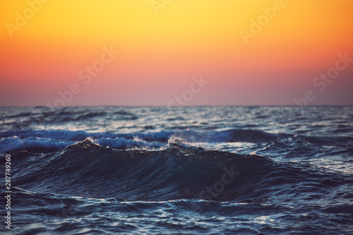Sunrise Sea Waves