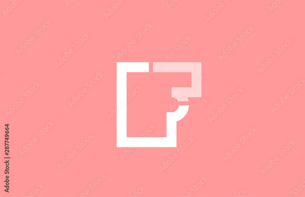 pink white alphabet letter f for logo icon design pink white alphabet letter f for logo icon design