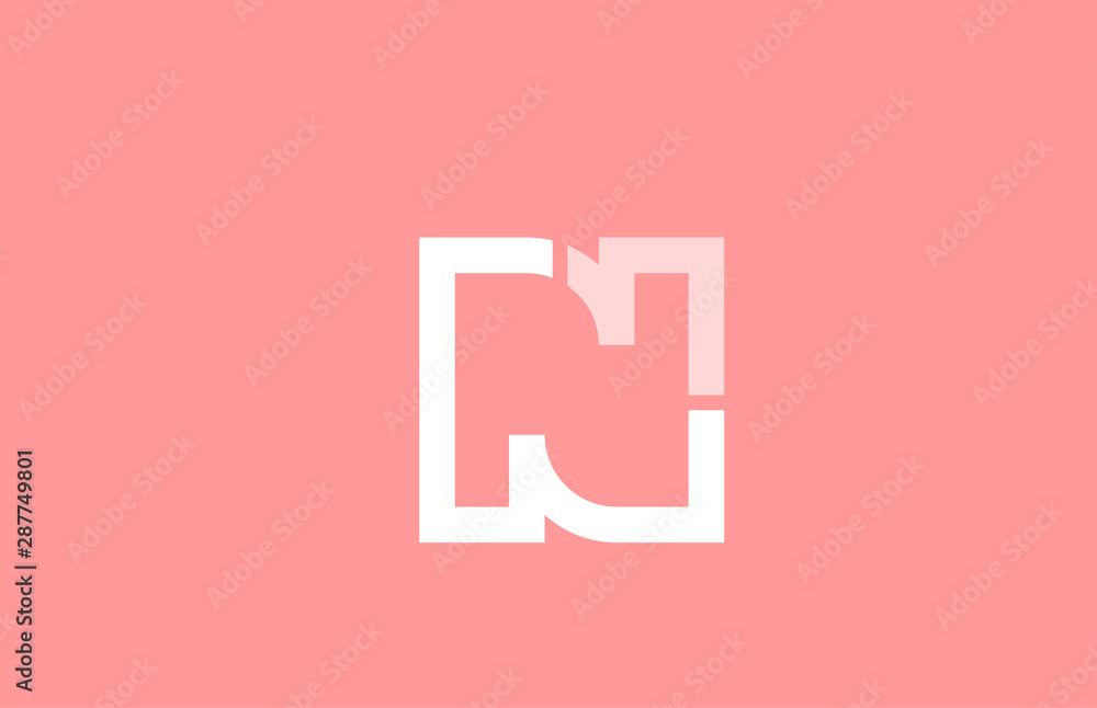 pink white alphabet letter n for logo icon design pink white alphabet letter n for logo icon design