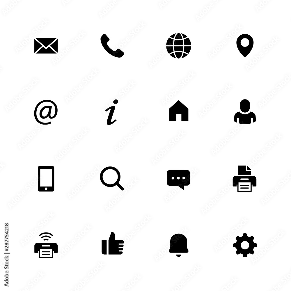 Web Kontakt Symbole Web Kontakt Symbole