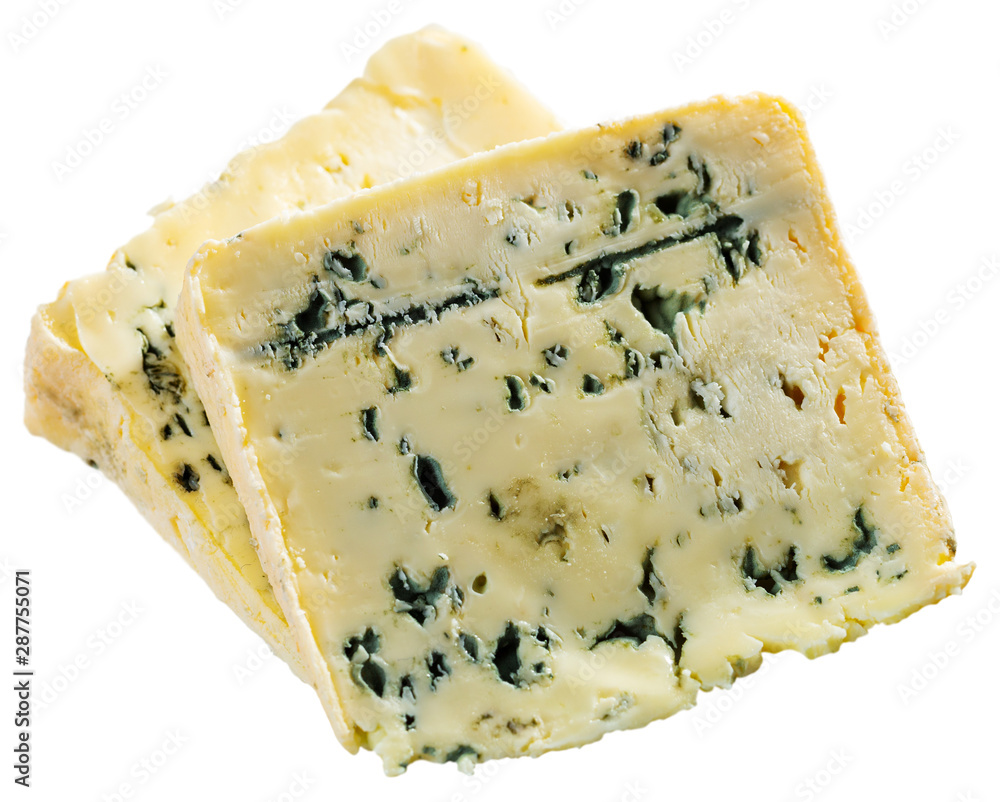 Tasty soft blue cheese with blue mold, nobody