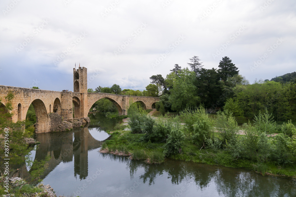 Medieval fortificate town Besalu, Catalonia. Spain