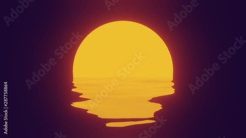 Sunset reflection animation loop photo