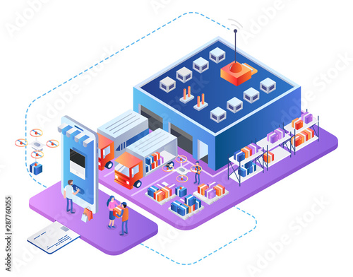 Business Logistics Service. Company Supply Chain