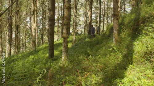 Wallpaper Mural Adult Tourist Man Walking On The Railing Going Down A Mountain In Ecuador Torontodigital.ca