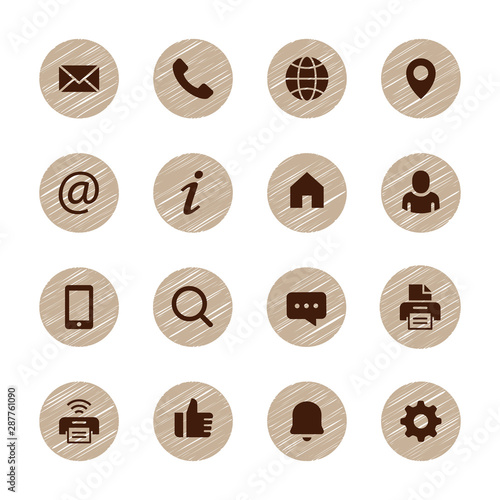Web Kontakt Symbole