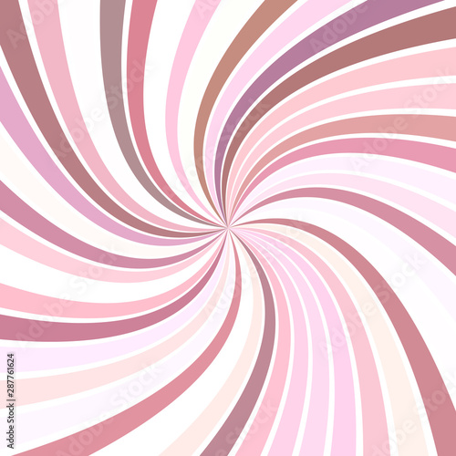 Pink hypnotic abstract striped spiral vortex background design - vector illustration with curved rays