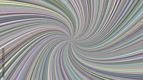 Multicolored abstract psychedelic spiral background - vector graphic design with curved striped rays