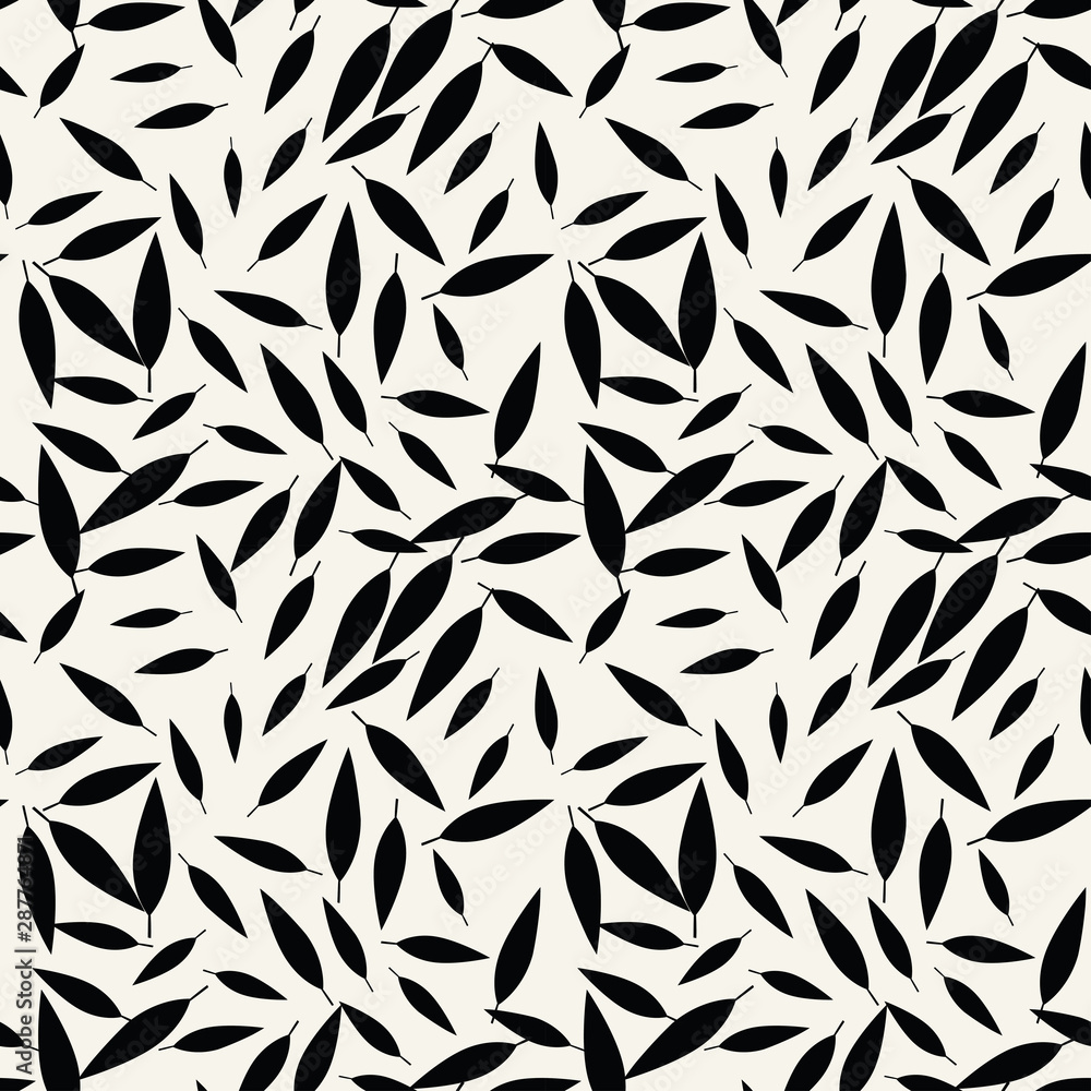 Fototapeta abstract geometric leaves pattern for natural background, simple minimalist graphic , retro decoration , summer fashion