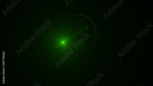 Wallpaper Mural Bright green light lense flare Torontodigital.ca