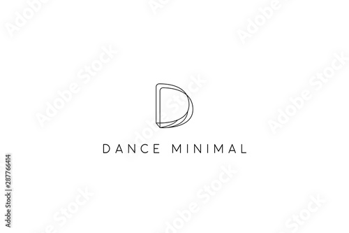 d minimal logo d letter logotype 