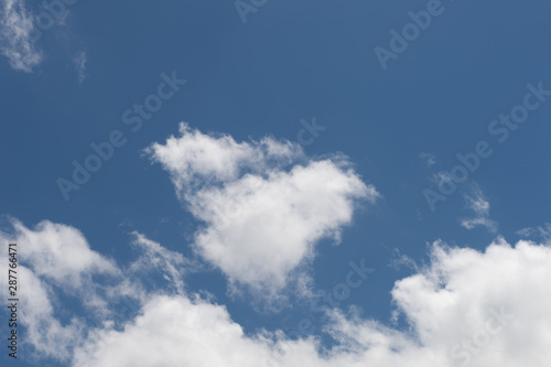 Cloud Shapes on Blue Sky, Abstract Cloud shapes with beautiful blue sky background