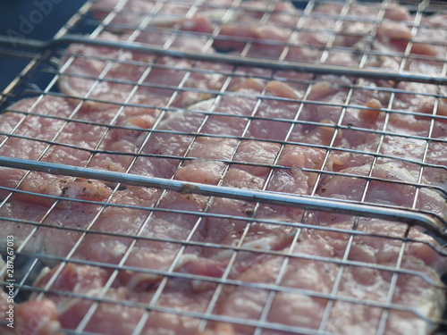 grilled meat cooked on the grill