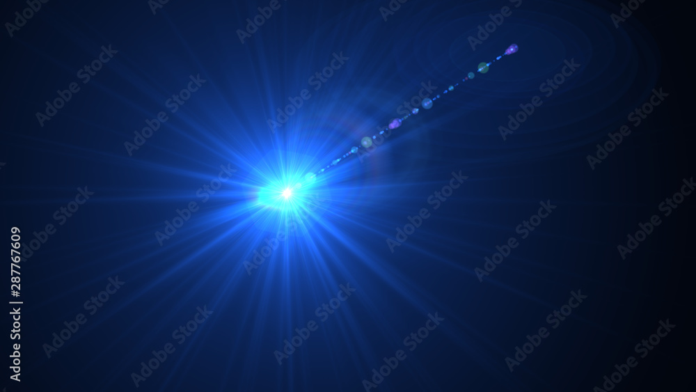 Bright light blue lense flare Bright light blue lense flare