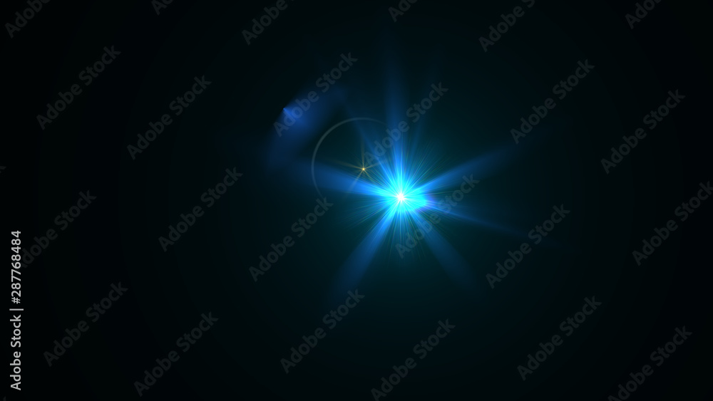 Bright light blue lense flare Bright light blue lense flare