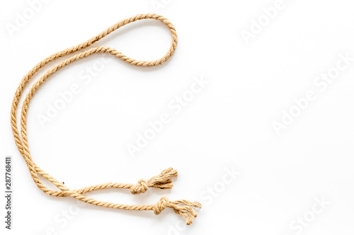 isolated rope mockup on white background top view mock up