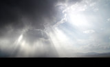 Dramatic sky after a rain storm in Kyrgyzstan