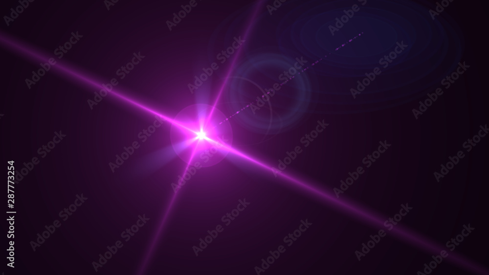 Obraz premium Bright magenta lense flare