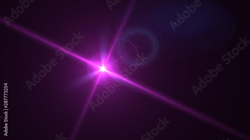 Bright magenta lense flare