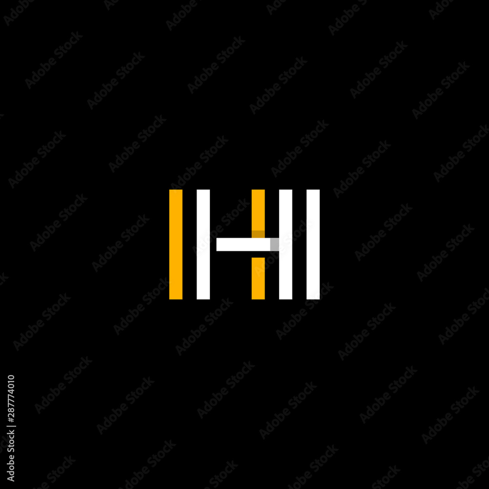 Obraz premium Letter HH Line Modern Icon Logo Element Design Template Vector