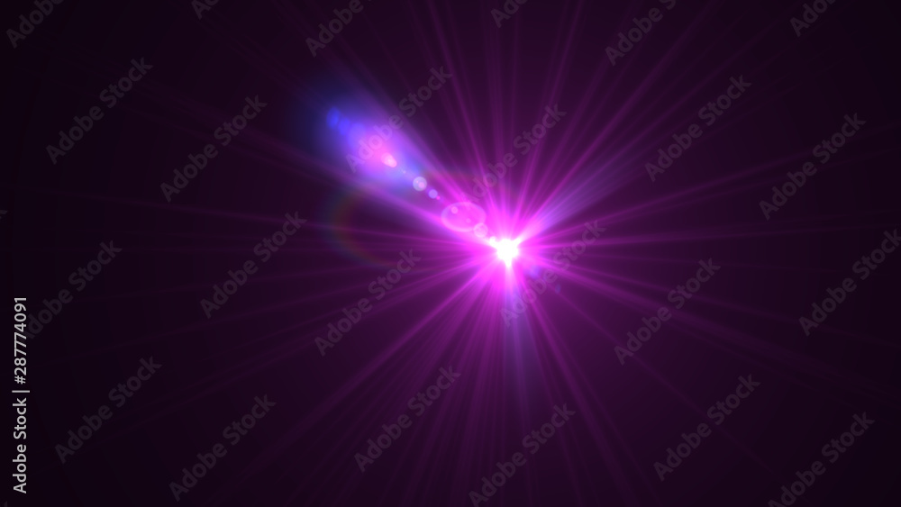 Obraz premium Bright magenta lense flare