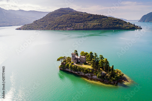 Lago D'Iseo (IT) - Isola di Loreto - vista aerea photo