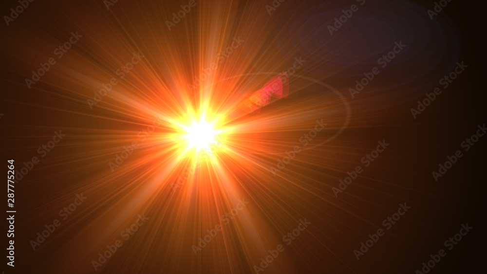 Bright orange lense flare Bright orange lense flare