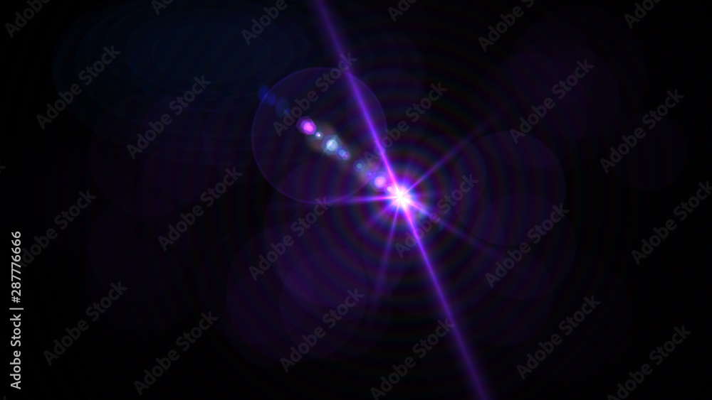 Obraz premium Bright purple lense flare
