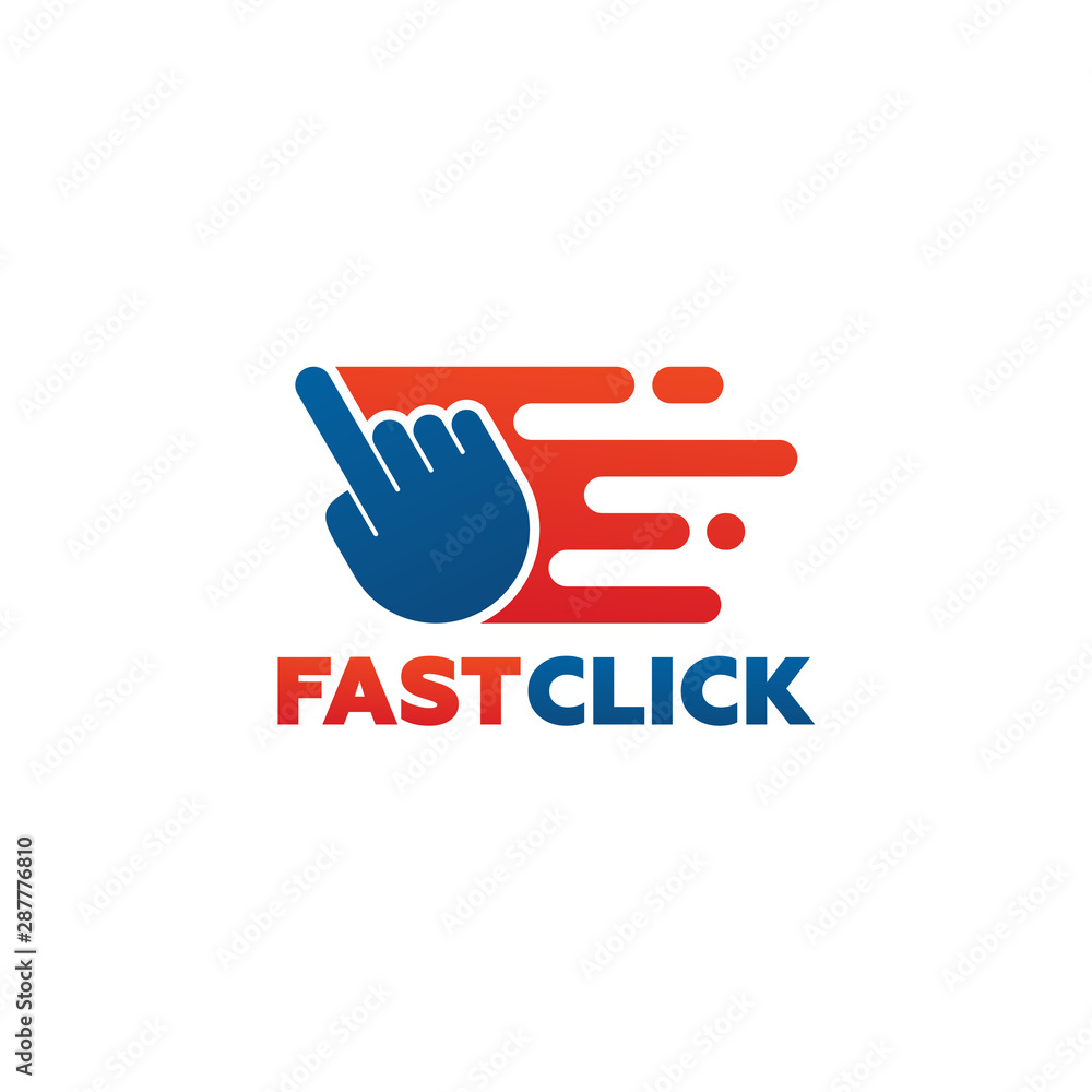Fototapeta premium Fast Touch Logo Template Design Vector, Emblem, Design Concept, Creative Symbol, Icon