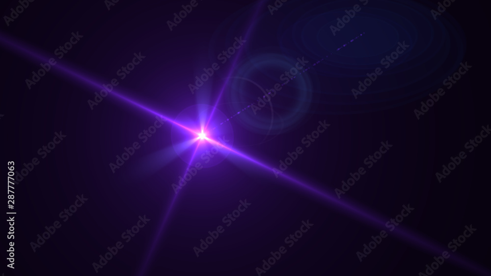 Bright purple lense flare