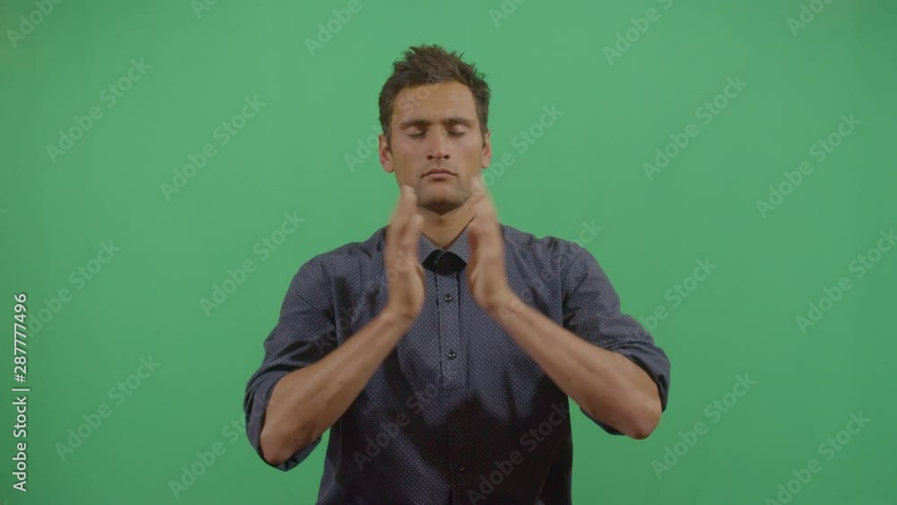 Adult Man With The Hands In Praying Position Adult Man With The Hands In Praying Position