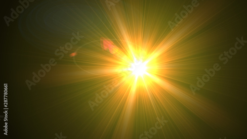 Bright yellow lense flare