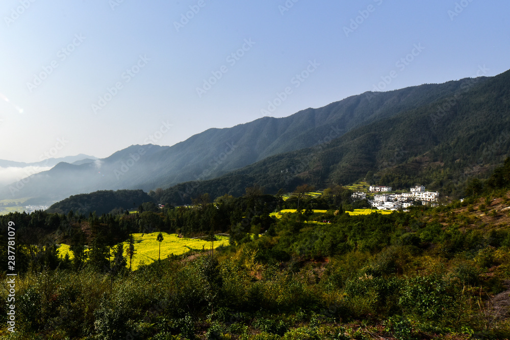 The mountain range of Wuyuan, Jiangxi, China