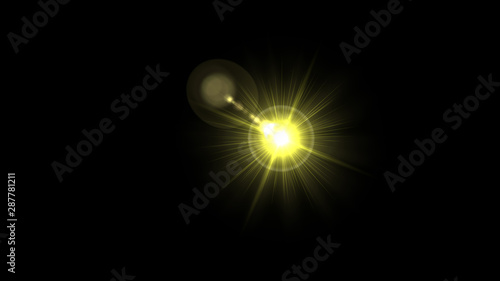 Bright yellow lense flare