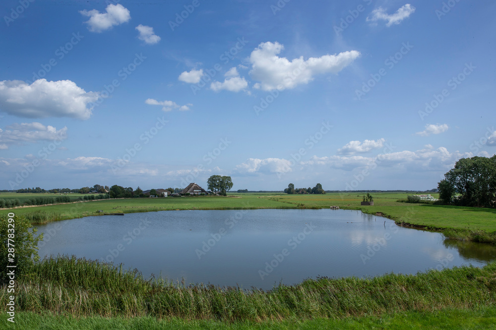 Dutch landscape. Polder near Blokzijl. Netherlands. Dutch landscape. Polder near Blokzijl. Netherlands.