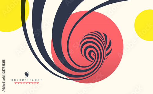 Background with optical illusion. Pattern can be used as a template for brochure, annual report, magazine, poster, presentation, flyer and banner. 3d vector illustration.